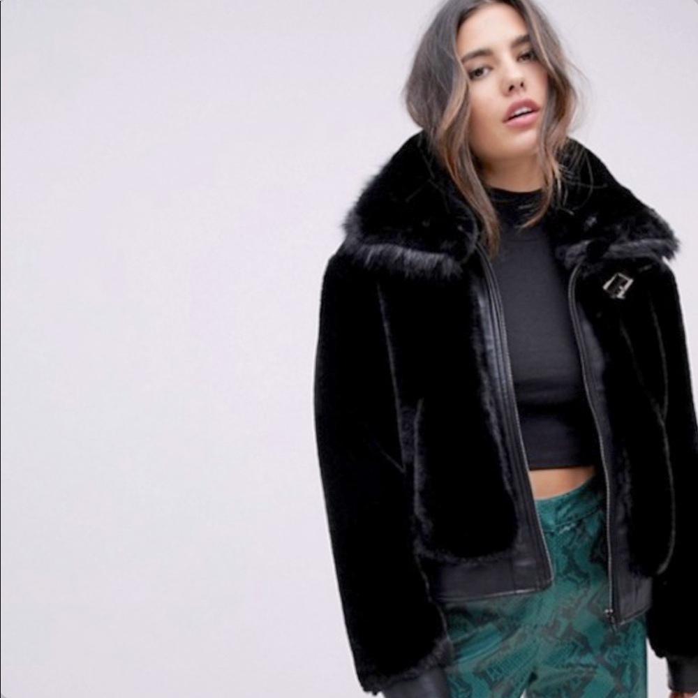 BLANKNYC Faux Fur Jacket